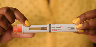 Preparing the DAWNZERA autoinjector. Preparing the DAWNZERA autoinjector.