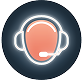 Headphones with microphone neon sign icon
